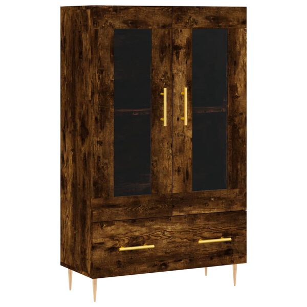 vidaXL Skříň highboard kouřový dub 69,5 x 31 x 115 cm kompozitní dřevo