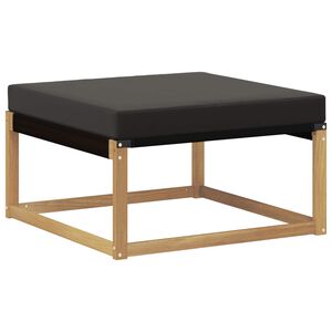 vidaXL Venkovn&iacute; podnožka Masivn&iacute; ak&aacute;ciov&eacute; dřevo a Textilene B&iacute;l&aacute;