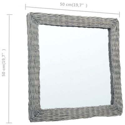 vidaXL Zrcadlo 50 x 50 cm proutí