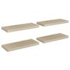 vidaXL Plovoucí nástěnné police 4 ks dub 60 x 23,5 x 3,8 cm MDF