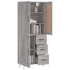 vidaXL Skř&iacute;ň highboard &scaron;ed&aacute; sonoma 69,5 x 34 x 180 cm kompozitn&iacute; dřevo