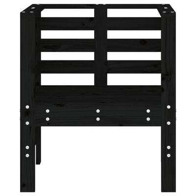 vidaXL Zahradní židle 2 ks černé 61,5x53x71 cm masivní borové dřevo