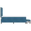 vidaXL Postel s boxspringem s matrac&iacute; Tmavě moddr&aacute; 80 x 200 cm samet