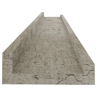 vidaXL Nástěnné police 2 ks betonově šedé 80 x 9 x 3 cm
