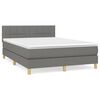 vidaXL Box spring postel s matrac&iacute; tmavě &scaron;ed&aacute; 140x200 cm textil