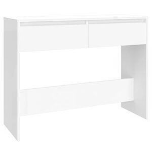 vidaXL Konzolov&yacute; stolek b&iacute;l&yacute; 100 x 35 x 76,5 cm kompozitn&iacute; dřevo