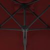 vidaXL Zahradní slunečník s ocelovou tyčí bordó 250 x 250 x 230 cm