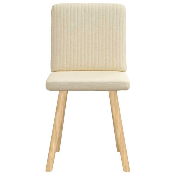 vidaXL Jídelní židle 2 ks krémové textil