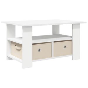 vidaXL Konferenčn&iacute; stolek B&iacute;l&aacute; 77 x 55 x 42 cm Kompozitn&iacute; dřevo