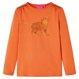 Dětsk&eacute; tričko s dlouh&yacute;m ruk&aacute;vem oranžov&eacute; 92