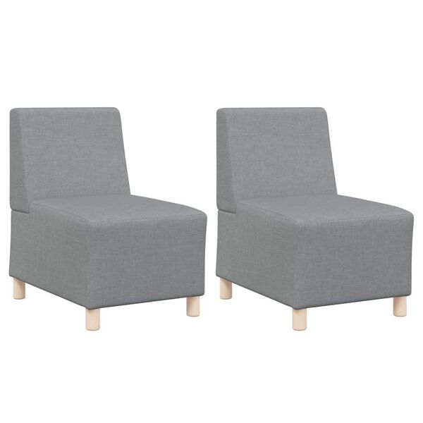vidaXL Modulov&aacute; sedačka bez opěradel 2 pcs Světle &scaron;ed&aacute; 55 x 74 x 82 cm