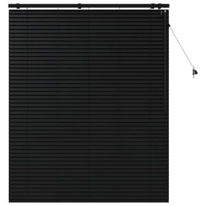 vidaXL Venet &scaron;koln&iacute; žaluzie Čern&aacute; 140 x 160 cm 35 mm Masivn&iacute; paulovnie