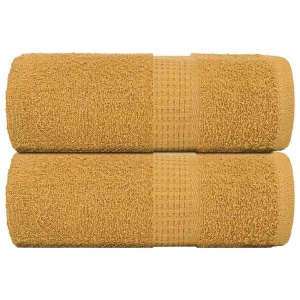 vidaXL Ručn&iacute;ky pro hosty FROGN 2 ks zlat&eacute; 30x50 cm 360 g/m&sup2;