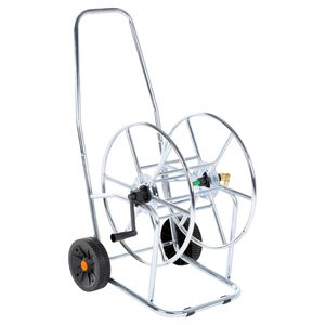 vidaXL Voz&iacute;k s hadicov&yacute;m navij&aacute;kem pro 80 m 3/4" hadice ocel