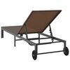 vidaXL Lehátko na slunění 1-osoba Hnědá 60 x 200 x 27cm polyratan