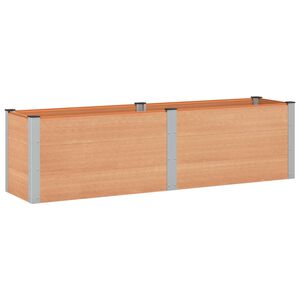 vidaXL Zahradn&iacute; vyv&yacute;&scaron;en&yacute; z&aacute;hon Hněd&aacute; 200 x 50 x 54 cm WPC a hlin&iacute;k