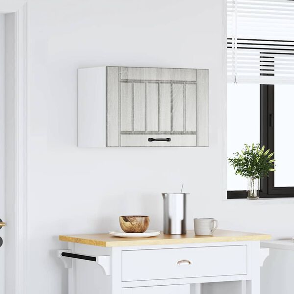 vidaXL Kuchyňsk&aacute; n&aacute;stěnn&aacute; skř&iacute;ňka "Lucca" &scaron;ed&yacute; sonoma kompozitn&iacute; dřevo