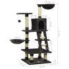 vidaXL Škrabadlo pro kočky se sisalovými sloupky tmavě šedé 122 cm