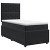 vidaXL Postel boxspring s matrac&iacute; s čelo Čern&aacute; 80 x 200 cm Samet