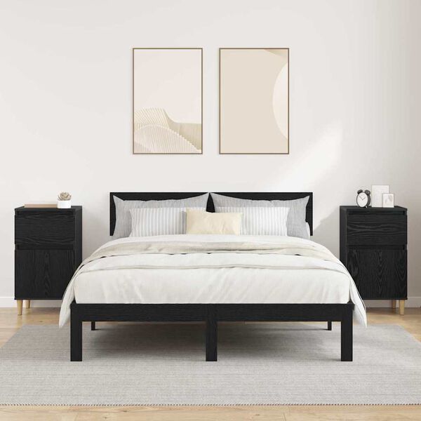 vidaXL Nočn&iacute; skř&iacute;ňka 2 pcs Čern&yacute; dub 40 x 35 x 70 cm kompozitn&iacute; dřevo