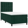 vidaXL Box spring postel s matrac&iacute; tmavě zelen&aacute; 90x200 cm samet