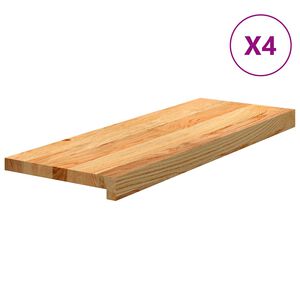vidaXL N&aacute;&scaron;lapy na schody 4 ks světle hněd&eacute; 70x25x2 cm masivn&iacute; dub