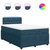 vidaXL Box spring postel s matrac&iacute; modr&aacute; 120 x 190 cm samet