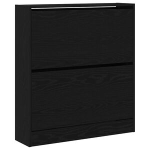 vidaXL Skř&iacute;ň na obuv 80 x 21 x 87,5 cm Kompozitn&iacute; dřevo Čern&yacute; dub