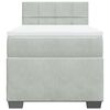vidaXL Box spring postel s matrací světle šedá 90x190 cm samet