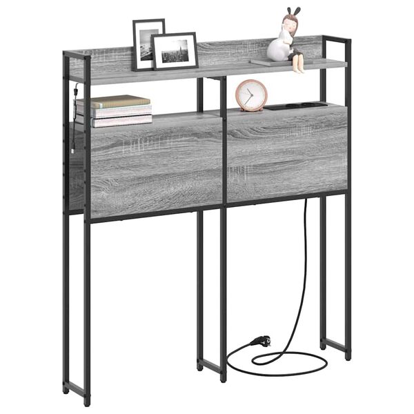 vidaXL &Uacute;ložn&eacute; čelo postele s čelo &Scaron;ed&aacute; sonoma 100 cm Kompozitn&iacute; dřevo