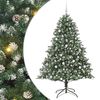 vidaXL Uměl&yacute; v&aacute;nočn&iacute; stromeček Zelen&aacute; 180 cm PVC, plast a ocel