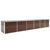 vidaXL Vyv&yacute;&scaron;en&yacute; z&aacute;hon pozinkovan&aacute; ocel 480 x 80 x 77 cm hněd&yacute;
