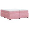vidaXL Box spring postel s matrac&iacute; růžov&aacute; 200x200 cm samet
