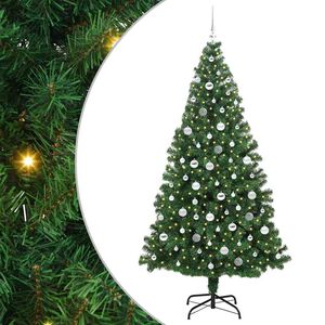vidaXL Uměl&yacute; v&aacute;nočn&iacute; stromeček Zelen&aacute; 210 cm PVC, ocel a plast