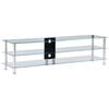 vidaXL TV stolek průhledn&yacute; 150 x 40 x 40 cm tvrzen&eacute; sklo