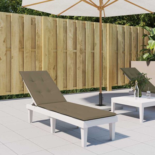 vidaXL Podu&scaron;ka na polohovac&iacute; židli taupe melanž (75+105) x 50 x 4cm textil