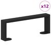 vidaXL N&aacute;bytkov&eacute; nohy 12 ks Čern&aacute; 281 x 40,5 x 100 mm Železo