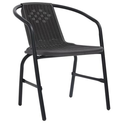 vidaXL Zahradní židle 8 ks plastový ratan a ocel 110 kg