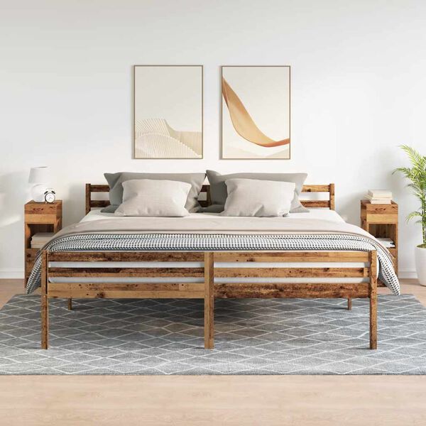 vidaXL Nočn&iacute; stolky 2 ks se z&aacute;suvkou old wood 25 x 31 x 66 cm