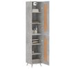 vidaXL Skř&iacute;ň highboard betonově &scaron;ed&aacute; 34,5x34x180 cm kompozitn&iacute; dřevo