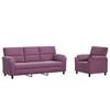 vidaXL Set pohovek 2 pcs Fialov&aacute; Samet