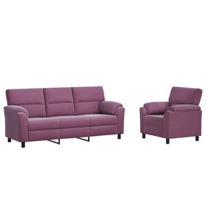 vidaXL Set pohovek 2 pcs Fialov&aacute; Samet