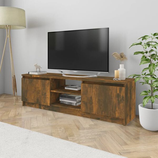 vidaXL TV skříňka kouřový dub 120 x 30 x 35,5 cm kompozitní dřevo