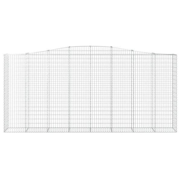 vidaXL Klenut&eacute; gabionov&eacute; ko&scaron;e 4 ks 400x50x180/200cm pozinkovan&eacute; železo