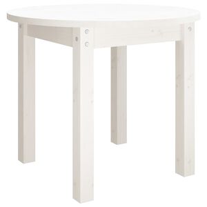 vidaXL Konferenčn&iacute; stolek b&iacute;l&yacute; &Oslash; 55 x 45 cm masivn&iacute; borov&eacute; dřevo