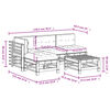 vidaXL 5dílná zahradní sedací souprava s poduškami bílá masivní dřevo
