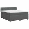 vidaXL Postel boxspring s matrac&iacute; Tmavě &scaron;ed&aacute; 140 x 200 cm Textil