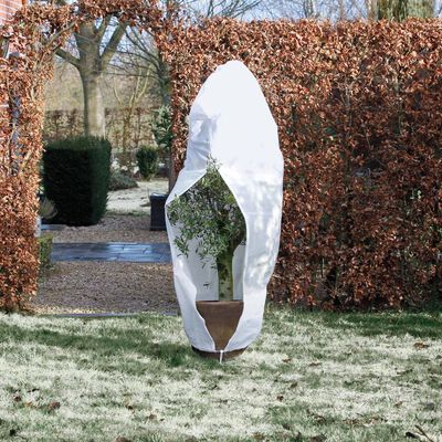 Nature Zimní fleecový kryt se zipem 70 g/m² bílý 2,5 x 2 x 2 m