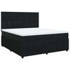 vidaXL Box spring postel s matrac&iacute; čern&aacute; 180x200 cm samet