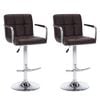 vidaXL Barové stoličky 2 ks hnědé umělá kůže